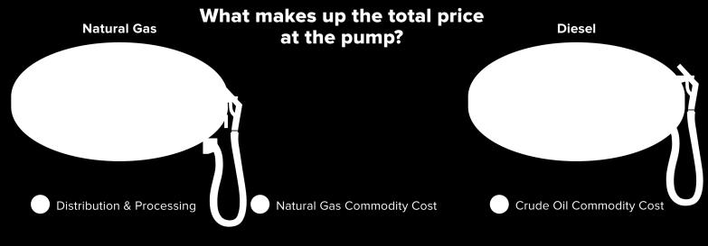 Natural Gas Provides Fuel Price Stability Natural Gas: Decades of affordable domestic reserves Natural gas sourced from North America Commodity cost makes