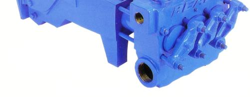 cylinders Internal gear reduction in crankcase eliminates need for large sheaves Ball valves are