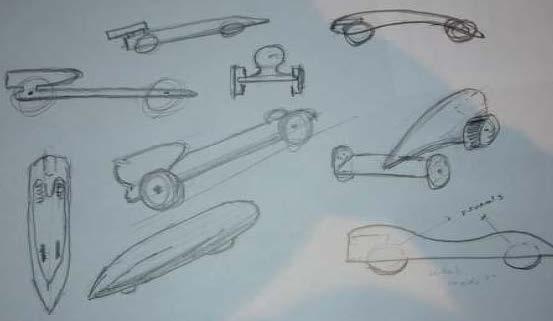 1 Thumbnails are very little drawings on paper. They help you see how your dragster is going to look.