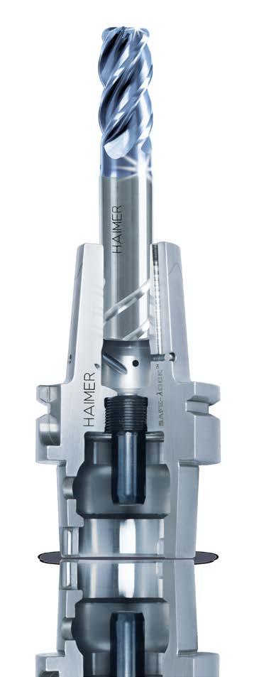 Safe-Lock Eliminates Micro-Creeping Drive keys in the chuck (or collet) interlock with grooves in the tool shank