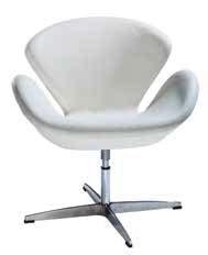 30 H 8101 swanson chair White Vinyl 28 L