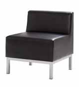configurations: armless chair Black Leather 24 L 24 D