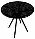50 29 AB36 36 Round Fine Mesh Top Standard Height Outdoor Table