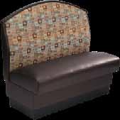 Upholstered Booths Fan Back Model # 42 High GR 4/COM GR 5 GR6 Lb. AS-42-F Single 1125.00 1180.00 1240.