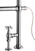 Thermal transfer fluid is heated by an electric within the towel rail.