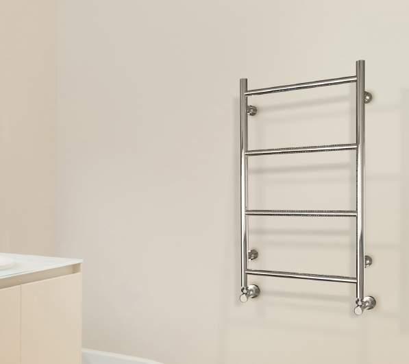 PURE Wall Mounted MD037 Pure high quality elegance. This handcrafted towel rail is manufactured in brass and chromed to a mirror finish. Bespoke finishes are available at an additional cost.