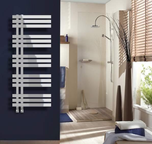AQUILA Wall Mounted DR016 Rectangular tube towel rail provides ample space and heat for warming or drying towels, in a design which allows you to slide them effortlessly into place from either the