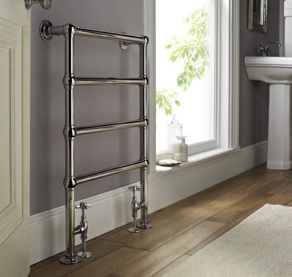 BALLERINA Floor and Wall Mounted LG024A-MS / LG021-MS This Ballerina wall and floor mounted towel rail is offered in a Legacy ball joint mild steel version as detailed on this page.