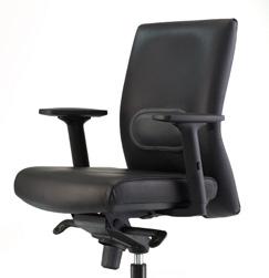 Its armrests provide options of height, width, depth and