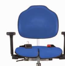 features an synthetic leather backrest and seat, also available with PUR integral foam** or fabric WS 1399.