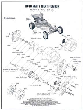 The inside pages of an RC10 Team Car catalog.