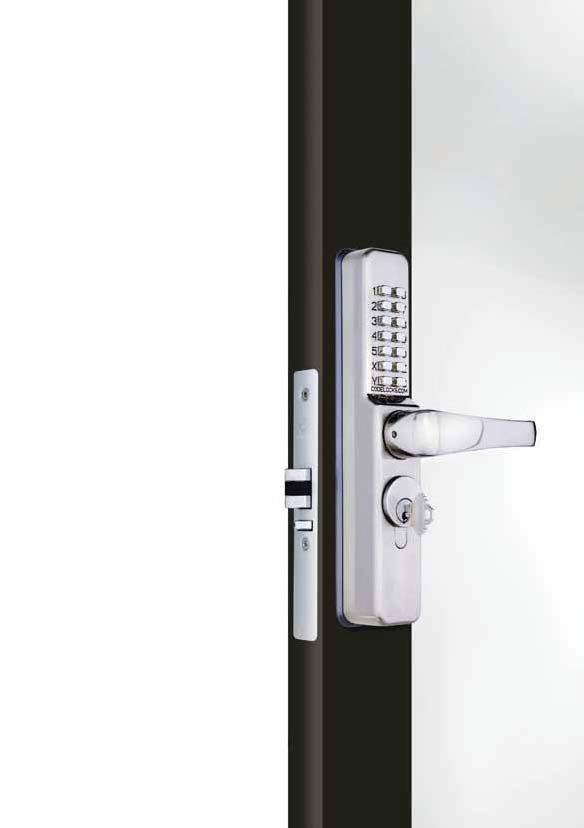 Codelocks CL0460 Range Technical Specifications Suitable for use with aluminium doors.