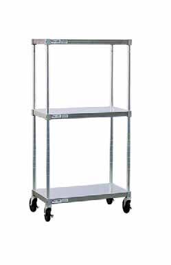2 This solid shelf with reinforced bars provides a flat, smooth surface.