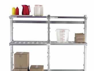 Quick Change - Cantilever Shelving f a. H.D. Shelf (2) b. T-Bar Shelf (2) c. Solid Shelf (2) d. Right Upright (1) b The above free-standing unit consists of the following: e. Common Upright (1) f.