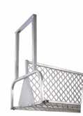 Ceiling Mount Organizer - L Structural aluminum mesh with L type shelf, vertically adjustable telescoping mount.
