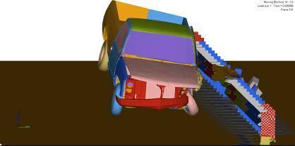 In all of the missing blockout simulations, the vehicle was observed to show more roll and