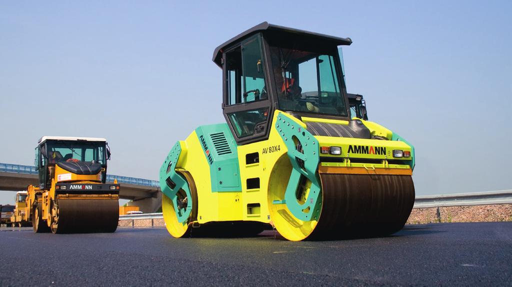 Innovative technology of the articulated Tandem Roller AV X The AV articulated Tandem Roller focuses on a high compaction performance and high standards for the drivers comfort and safety.