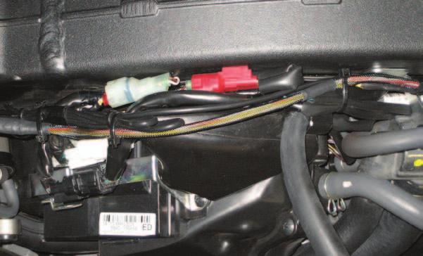 12 the stock YELLOW/BLUE wire of the right ignition coil (Fig. E).