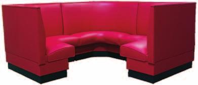 Plain Back, Upholstered Booths AS-36 AD-42* AS-36-34 *Shown with optional head roll and wood end / top caps ATS Plain Back Booths, have a smooth upholstered foam back.