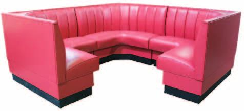 6-Channel Back, Upholstered Booths AD-426 AS-426* AS-426-34 *Shown with optional crumb strip and head roll ATS 6-Channel Booths, include 6 deep
