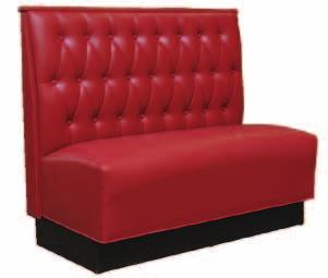 Biltmore, Button Tufted, Upholstered Booths AD-42TB AS-42TB ATS Biltmore, Button-Tufted Booths, include a tall seat without the extra base and additionally feature a buttontufted back (no pullover).
