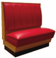 This style includes floating 6 channel backs, horizontal welt seating and come standard with crumb strips.