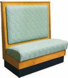 Standard Seat Padded Back, Wood Booths Natural AS48-W-SS Cherry