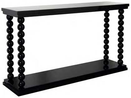 Clelia 11/0759 Console with wood legs made up of stacked