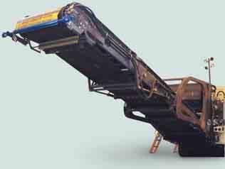 lifted hydraulically for moving and lowered for operation Extended conveyor is available as an option for increased stock pile height World's No.