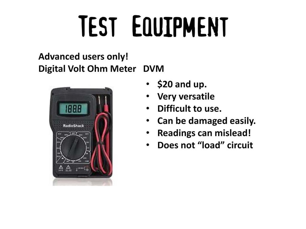 The DVM is a great tool and you can use it in many situations.