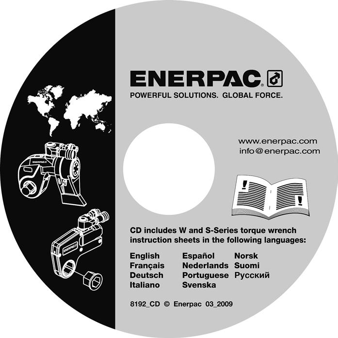 Please contact Enerpac if the CD is not included, or