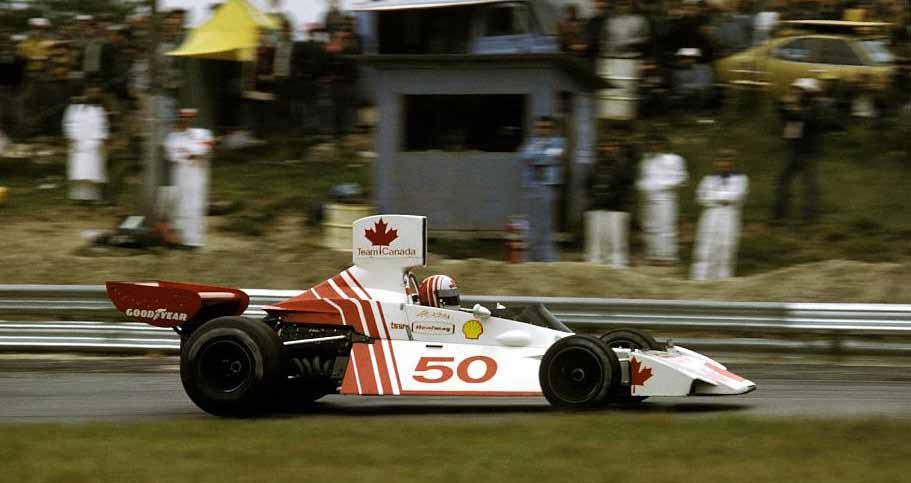 On September 22, 1974, he drove a Brabham BT42 at Mosport in Bowmanville, Ontario that was decked out in a unique Team Canada livery.