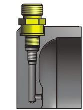 Remove the T-handle from the rod and charge the gas spring to the desired pressure.