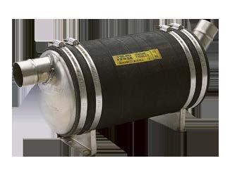 COOLING AND EXHAUST SYSTEMS Silencers The silencer effectively silences engine exhaust noise