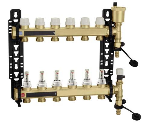 Distribution manifold for radiant panel systems 664 series ACCREDITED CALEFFI 01260/14 GB ISO 9001 FM 21654 ISO 9001 No.