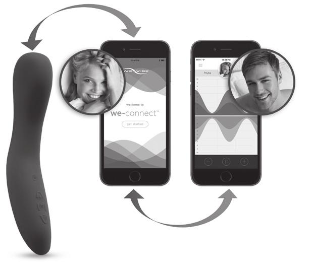 VIBRATION MODES Vibrate Ramp Pulse Tempo Wave Massage Cha-cha Step Tease Heartbeat + Create your own mode with the We-Connect app We-Connect The app that brings couples together.