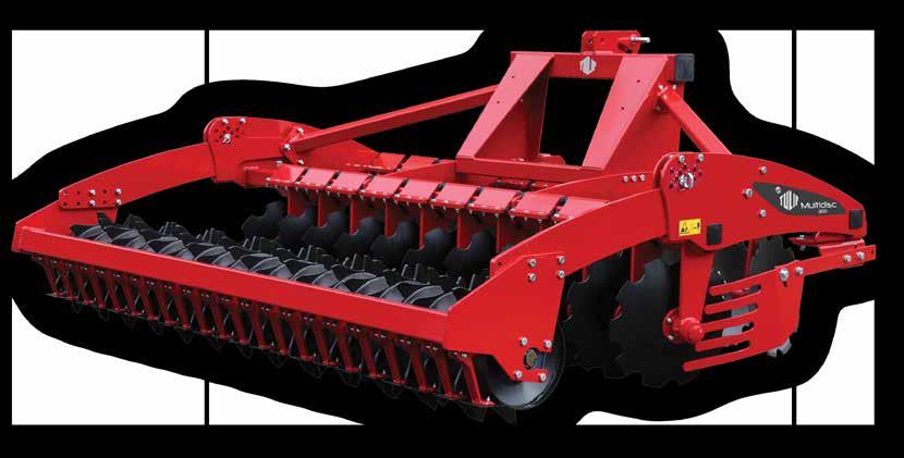 Tulip Multidisc Standard The Tulip Multidisc standard series feature 510mm diameter discs and an 800mm clearance between the two disc gangs for good trash flow of stubble.