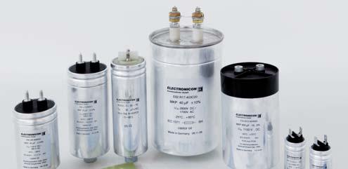 ELECTRONICON is one of the world s leading specialists in high class capacitors for power factor correction, harmonic filtering, traction and DC link, for white goods, fluorescent lighting and many