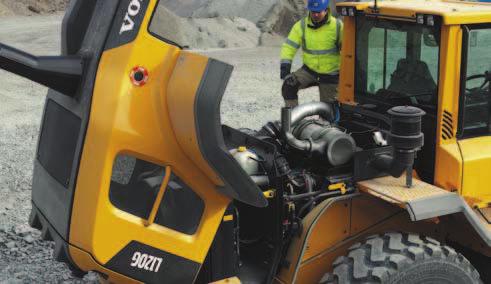 Quick access, easy maintenance. Time is money. That s why Volvo wheel loaders are built with quick access to service areas for easy maintenance.
