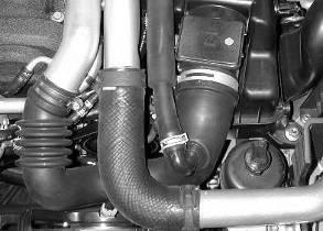 d) If engine has run with in the past two hours let it cool down. 2) Removal of the stock intake system. Hard line.