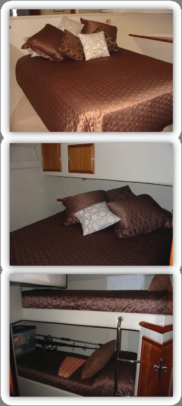 Master cabin with Ensuite *Linen had since been upgraded Guest double cabin *Linen