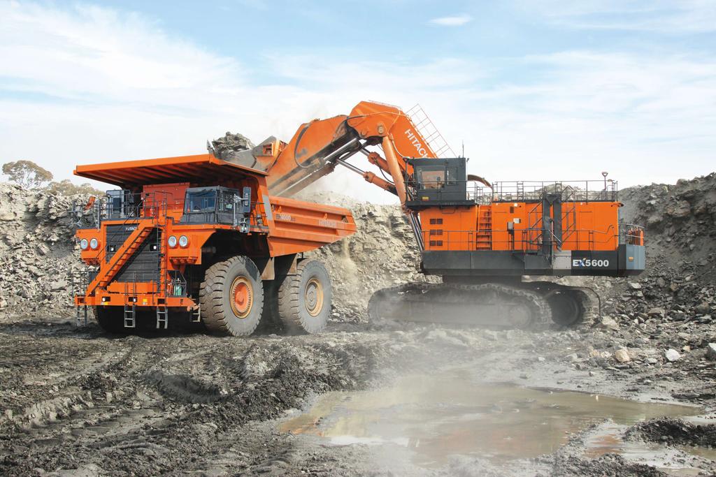 The Zero-mission Super-iant lectric xcavators That Count on Mining Sites Where Low-Cost lectric Power is vailable The Hitachi super-giant electric excavator series, packed with leading-edge
