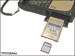 1. Make sure the C-III Security Card and PCMCIA Card Adapter are installed.