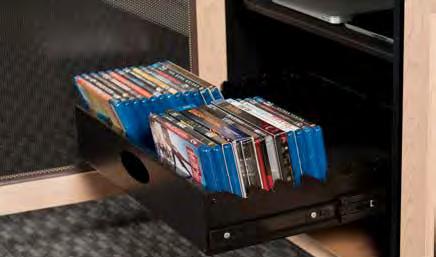 CA/UPT Slotted to hold a selection of DVD s (75) and/or CD s (111) upright. Fits neatly behind a door. Metal construction, matte black finish. Interior Dimensions: 17.125 W x 15.