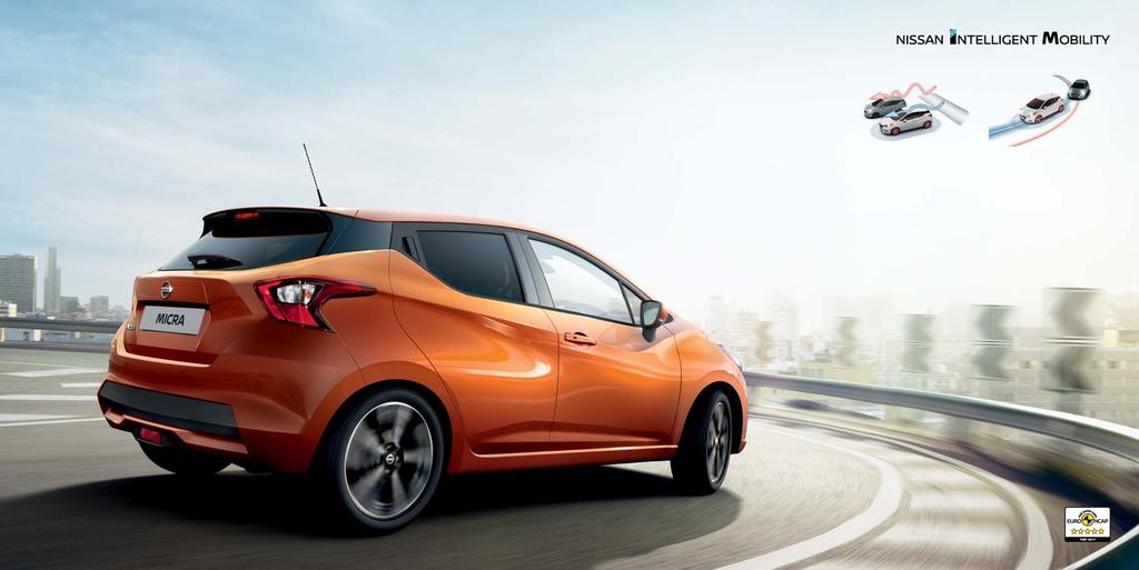 NISSAN INTELLIGENT DRIVING MICRA, QUIETLY MAKING YOU A BETTER DRIVER. Agile and responsive, the Micra s driving dynamics give you a better sense of the road.