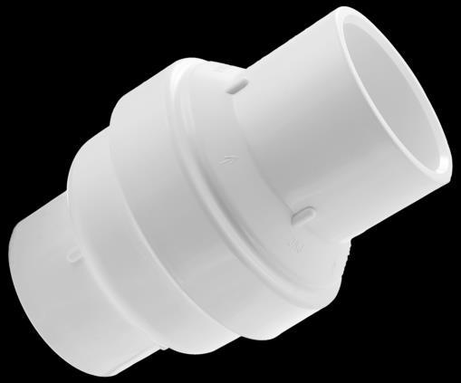 PRODUCTS SLIM-LINE CHECK VALVES Size: 2" -SCH 80 Ends: 2" Socket Seal: EPDM Body: PVC Press Rating: 150 PSI FEATURE: