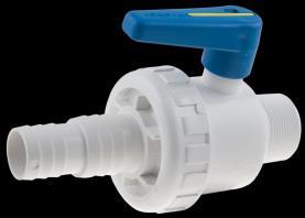PRODUCTS SINGLE UNION BALL VALVES Size: 1 1/2" & 2" PVC White Material: Grade 1 PVC O-Rings: