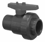 PRODUCTS SINGLE UNION BALL VALVES Size: 1/2" - 1" Material: Grade 1 PVC Colour Grey or White O-Rings: EPDM Ball