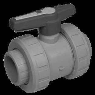 PRODUCTS TRUE UNION BALL VALVES S4 SERIES Size: 1/2" to 4" Material: Grade 1 PVC O-Rings: EPDM, VITON Seats: Teflon, NSF 61 Design: Schedule 80 full port Ends: Socket, thread and flanged Pressure