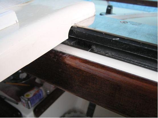 Some water can get past this sealing system and is catered for by fitting a foam rubber sealing strip near the top inner edge of the sliding Perspex cover.